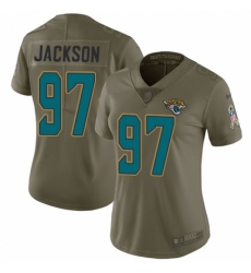 Women's Nike Jacksonville Jaguars #97 Malik Jackson Limited Olive 2017 Salute to Service NFL Jersey