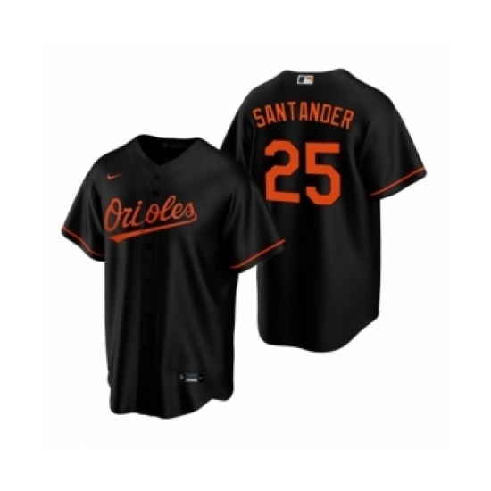 Men's Baltimore Orioles #25 Anthony Santander Nike Black Replica Alternate Jersey Men's Baltimore Orioles #25 Anthony Santander Nike Black Replica Alternate Jersey