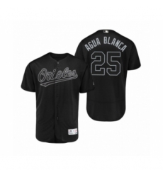 Men's Orioles Anthony Santander Agua Blanca #25 Black 2019 Players Weekend Authentic Jersey