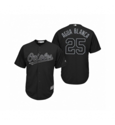 Youth Baltimore Orioles #25 Anthony Santander Agua Blanca Black 2019 Players Weekend Replica Jersey