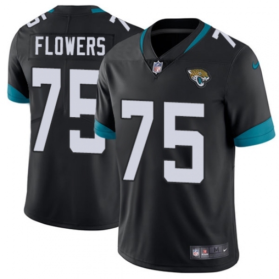 Men's Nike Jacksonville Jaguars #75 Ereck Flowers Black Team Color Vapor Untouchable Limited Player NFL Jersey Men's Nike Jacksonville Jaguars #75 Ereck Flowers Black Team Color Vapor Untouchable Limited Player NFL Jersey