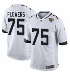 Men's Nike Jacksonville Jaguars #75 Ereck Flowers Game White NFL Jersey