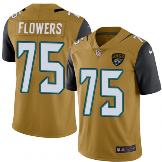 Men's Nike Jacksonville Jaguars #75 Ereck Flowers Limited Gold Rush Vapor Untouchable NFL Jersey Men's Nike Jacksonville Jaguars #75 Ereck Flowers Limited Gold Rush Vapor Untouchable NFL Jersey