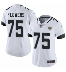 Women's Nike Jacksonville Jaguars #75 Ereck Flowers White Vapor Untouchable Limited Player NFL Jersey