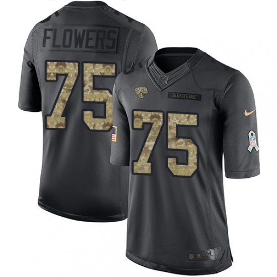 Youth Nike Jacksonville Jaguars #75 Ereck Flowers Limited Black 2016 Salute to Service NFL Jersey Youth Nike Jacksonville Jaguars #75 Ereck Flowers Limited Black 2016 Salute to Service NFL Jersey