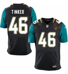 Men's Nike Jacksonville Jaguars #46 Carson Tinker Black Alternate Vapor Untouchable Elite Player NFL Jersey