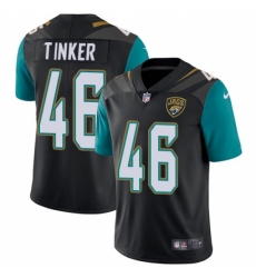 Men's Nike Jacksonville Jaguars #46 Carson Tinker Black Alternate Vapor Untouchable Limited Player NFL Jersey