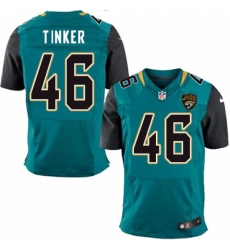 Men's Nike Jacksonville Jaguars #46 Carson Tinker Teal Green Team Color Vapor Untouchable Elite Player NFL Jersey
