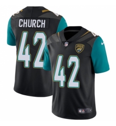Men's Nike Jacksonville Jaguars #42 Barry Church Black Alternate Vapor Untouchable Limited Player NFL Jersey