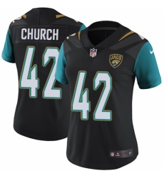Women's Nike Jacksonville Jaguars #42 Barry Church Black Alternate Vapor Untouchable Limited Player NFL Jersey