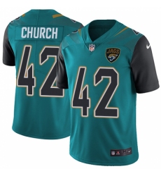 Youth Nike Jacksonville Jaguars #42 Barry Church Teal Green Team Color Vapor Untouchable Limited Player NFL Jersey