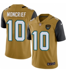 Men's Nike Jacksonville Jaguars #10 Donte Moncrief Limited Gold Rush Vapor Untouchable NFL Jersey