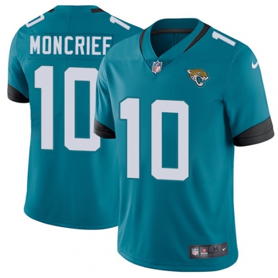 Men's Nike Jacksonville Jaguars #10 Donte Moncrief Teal Green Alternate Vapor Untouchable Limited Player NFL Jersey Men's Nike Jacksonville Jaguars #10 Donte Moncrief Teal Green Alternate Vapor Untouchable Limited Player NFL Jersey