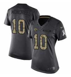 Women's Nike Jacksonville Jaguars #10 Donte Moncrief Limited Black 2016 Salute to Service NFL Jersey