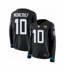 Women's Nike Jacksonville Jaguars #10 Donte Moncrief Limited Black Therma Long Sleeve NFL Jersey