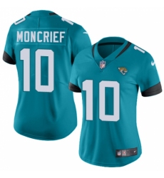 Women's Nike Jacksonville Jaguars #10 Donte Moncrief Teal Green Alternate Vapor Untouchable Limited Player NFL Jersey