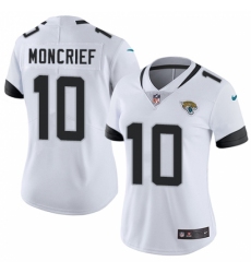 Women's Nike Jacksonville Jaguars #10 Donte Moncrief White Vapor Untouchable Limited Player NFL Jersey