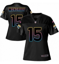 Women's Nike Jacksonville Jaguars #15 Donte Moncrief Game Black Fashion NFL Jersey