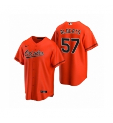 Men's Baltimore Orioles #57 Hanser Alberto Nike Orange 2020 Replica Alternate Jersey
