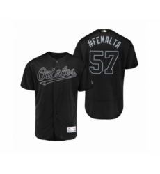 Men's Baltimore Orioles Hanser Alberto #57 Femalta Black 2019 Players Weekend Authentic Nickname Jersey