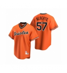Youth Baltimore Orioles #57 Hanser Alberto Nike Orange Cooperstown Collection Alternate Jersey