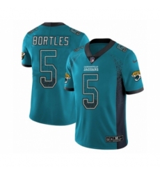 Men's Nike Jacksonville Jaguars #5 Blake Bortles Limited Teal Green Rush Drift Fashion NFL Jersey