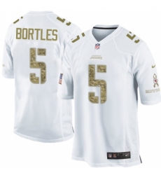 Men's Nike Jacksonville Jaguars #5 Blake Bortles Limited White Salute to Service NFL Jersey