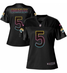 Women's Nike Jacksonville Jaguars #5 Blake Bortles Game Black Fashion NFL Jersey