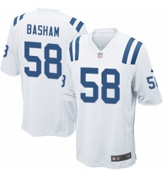 Men's Nike Indianapolis Colts #58 Tarell Basham Game White NFL Jersey