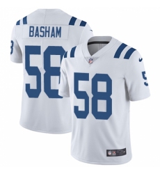 Men's Nike Indianapolis Colts #58 Tarell Basham White Vapor Untouchable Limited Player NFL Jersey