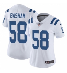 Women's Nike Indianapolis Colts #58 Tarell Basham Elite White NFL Jersey