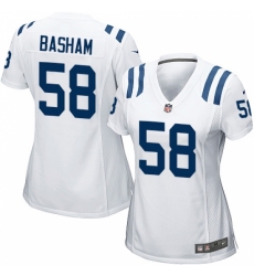 Women's Nike Indianapolis Colts #58 Tarell Basham Game White NFL Jersey