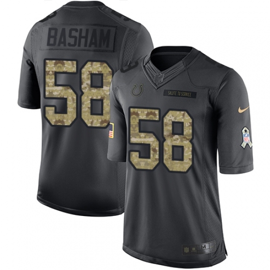 Youth Nike Indianapolis Colts #58 Tarell Basham Limited Black 2016 Salute to Service NFL Jersey Youth Nike Indianapolis Colts #58 Tarell Basham Limited Black 2016 Salute to Service NFL Jersey