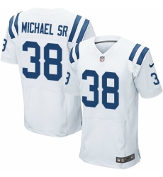Men's Nike Indianapolis Colts #38 Christine Michael Sr Elite White NFL Jersey