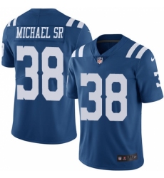 Men's Nike Indianapolis Colts #38 Christine Michael Sr Limited Royal Blue Rush Vapor Untouchable NFL Jersey