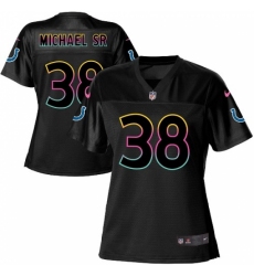 Women's Nike Indianapolis Colts #38 Christine Michael Sr Game Black Fashion NFL Jersey