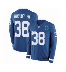 Youth Nike Indianapolis Colts #38 Christine Michael Sr Limited Blue Therma Long Sleeve NFL Jersey
