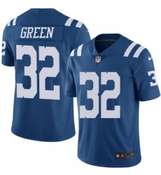 Men's Nike Indianapolis Colts #32 T.J. Green Elite Royal Blue Rush Vapor Untouchable NFL Jersey