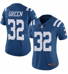 Women's Nike Indianapolis Colts #32 T.J. Green Limited Royal Blue Rush Vapor Untouchable NFL Jersey