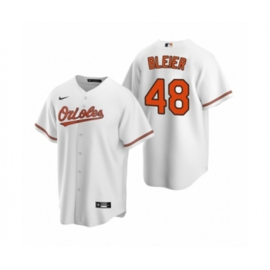 Men's Baltimore Orioles #48 Richard Bleier Nike White 2020 Replica Home Jersey Men's Baltimore Orioles #48 Richard Bleier Nike White 2020 Replica Home Jersey