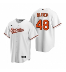 Men's Nike Baltimore Orioles #48 Richard Bleier White Home Stitched Baseball Jersey