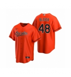 Women's Baltimore Orioles #48 Richard Bleier Nike Orange 2020 Replica Alternate Jersey