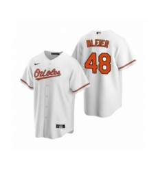 Women's Baltimore Orioles #48 Richard Bleier Nike White 2020 Replica Home Jersey