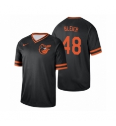 Youth Baltimore Orioles #48 Richard Bleier Black Cooperstown Collection Legend Jersey