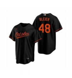 Youth Baltimore Orioles #48 Richard Bleier Nike Black Replica Alternate Jersey