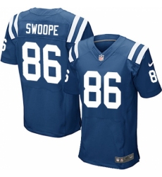 Men's Nike Indianapolis Colts #86 Erik Swoope Elite Royal Blue Team Color NFL Jersey