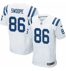 Men's Nike Indianapolis Colts #86 Erik Swoope Elite White NFL Jersey