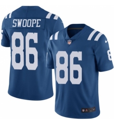 Men's Nike Indianapolis Colts #86 Erik Swoope Limited Royal Blue Rush Vapor Untouchable NFL Jersey