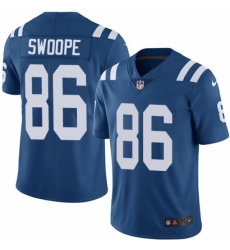 Men's Nike Indianapolis Colts #86 Erik Swoope Royal Blue Team Color Vapor Untouchable Limited Player NFL Jersey