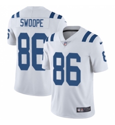Men's Nike Indianapolis Colts #86 Erik Swoope White Vapor Untouchable Limited Player NFL Jersey